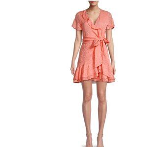 NWT TANYA TAYLOR Bianka II Wrap Dress Melon